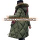 Big fur winter coat thickened parka women stitching slim long winter coat down cotton ladies down parka