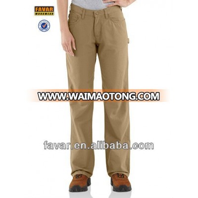 Relaxed Fit Midweight Canvas Jean Khaki Work Pants