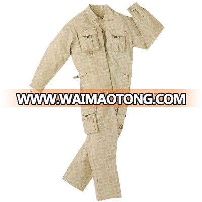 Man boiler suit and oil field cotton comfortable bellows pocket wokwear coverall