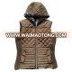 Manufacture lady waist  reversible double side fur lining  lady vest for winter