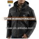 Men Black Casual Canvas Quilted Outdoor Hooded Jacket Workwear